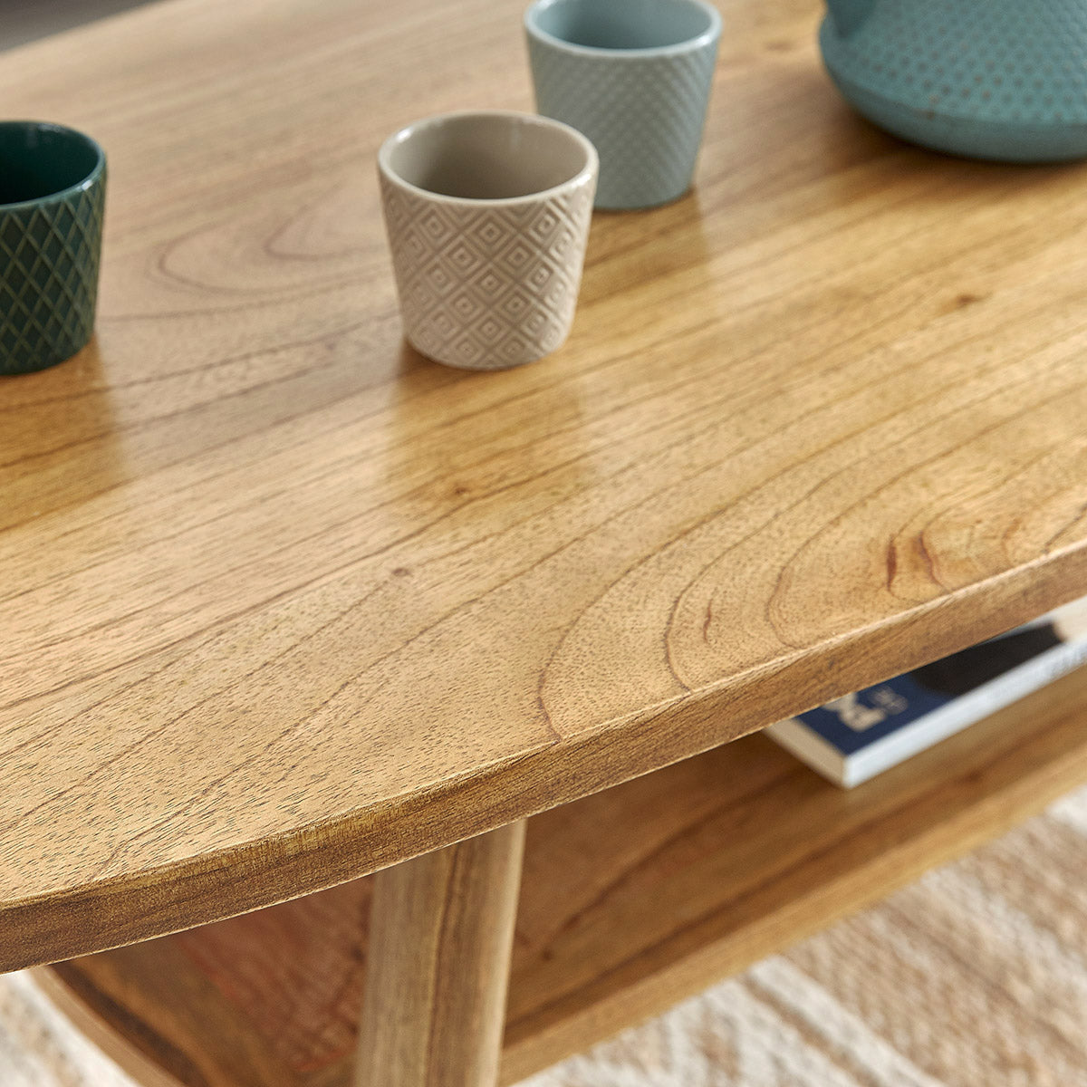 TILO - Mesa de centro de mindi macizo 160 cm