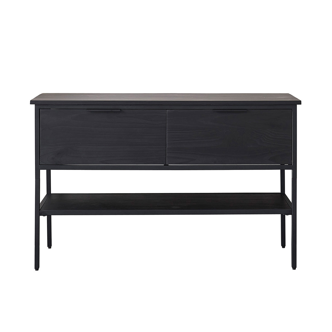 NEVEN - Mueble para lavabo de pino macizo y metal 120 cm