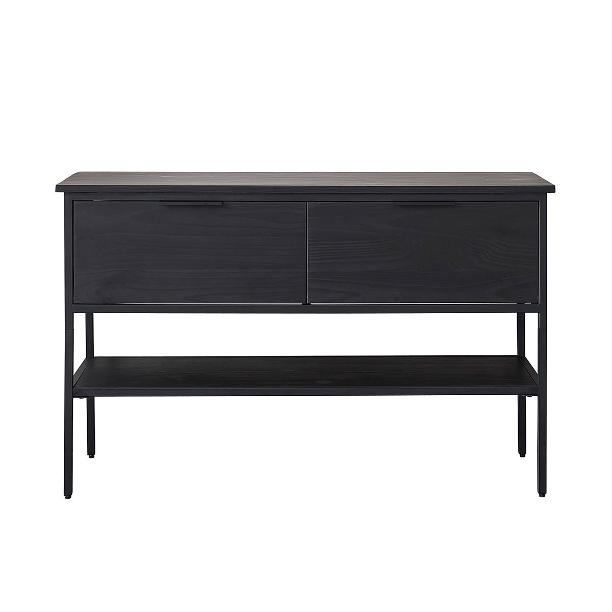 NEVEN - Mueble para lavabo de pino macizo y metal 120 cm