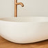 Lavabo de hormigón beige ovalado 50 cm