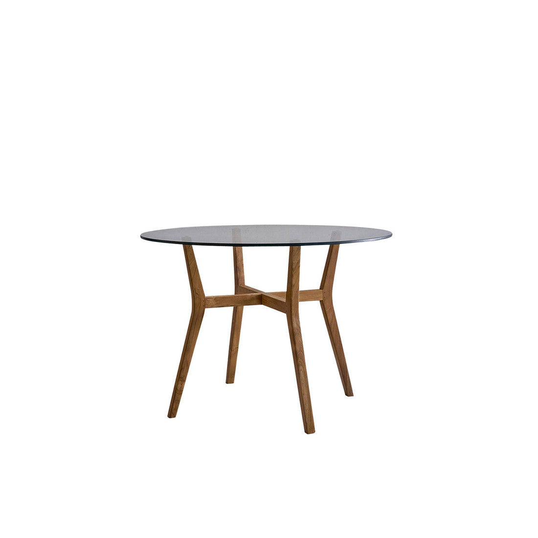 TRISTAN - Mesa redonda de teca maciza para 4 pers.