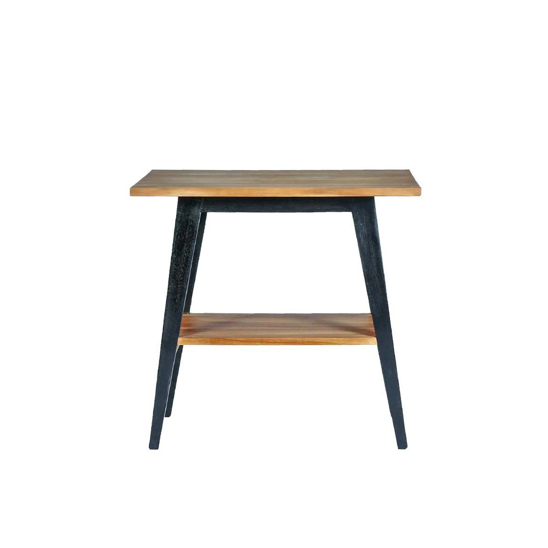 SARA - Mueble de baño de teca maciza patas negras 80 cm