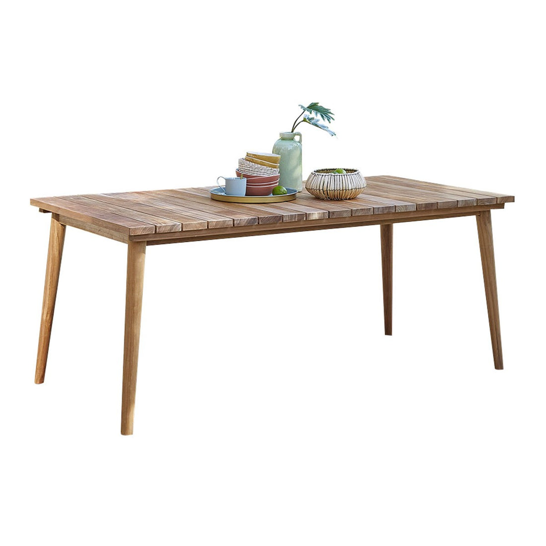 ESTHER - Mesa de jardín de teca maciza 6/8 pers.