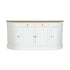 Aparador de caoba y teca maciza 180 cm blanco