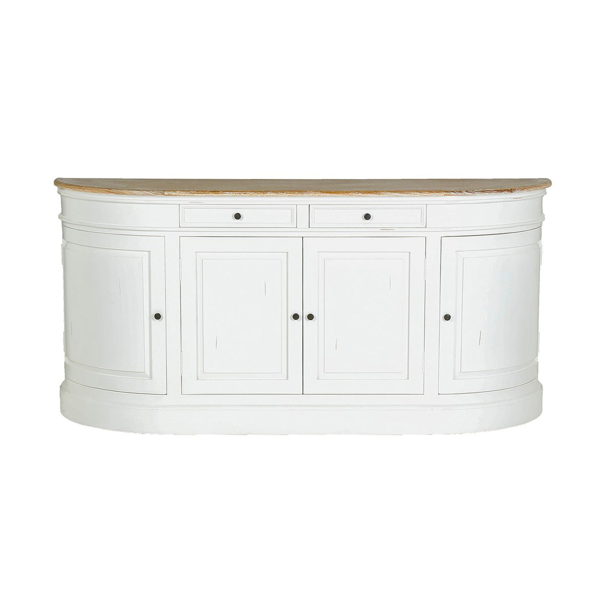 DEMEURE - Aparador de caoba y teca maciza 180 cm blanco