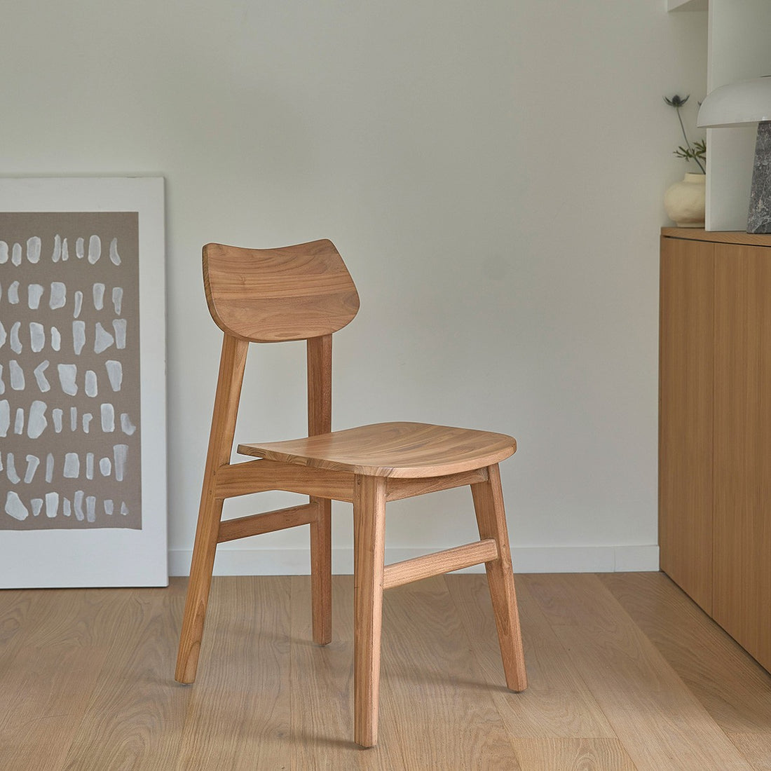 ADELE - Silla de teca maciza