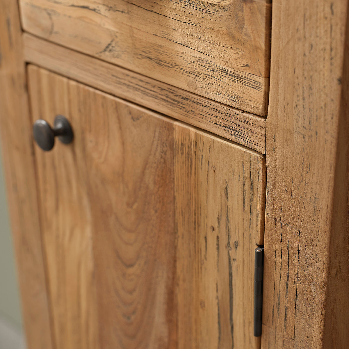 AUSTIN - Columna de teca maciza reciclada de 170 cm