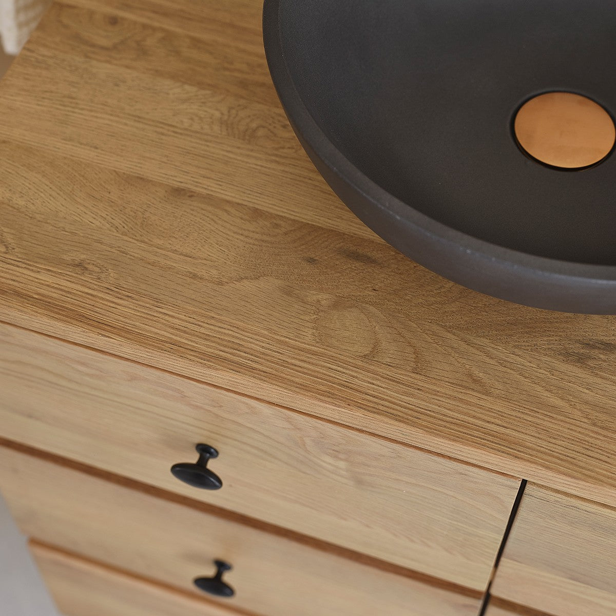 PURE - Lavabo de hormigón gris Ø37 cm