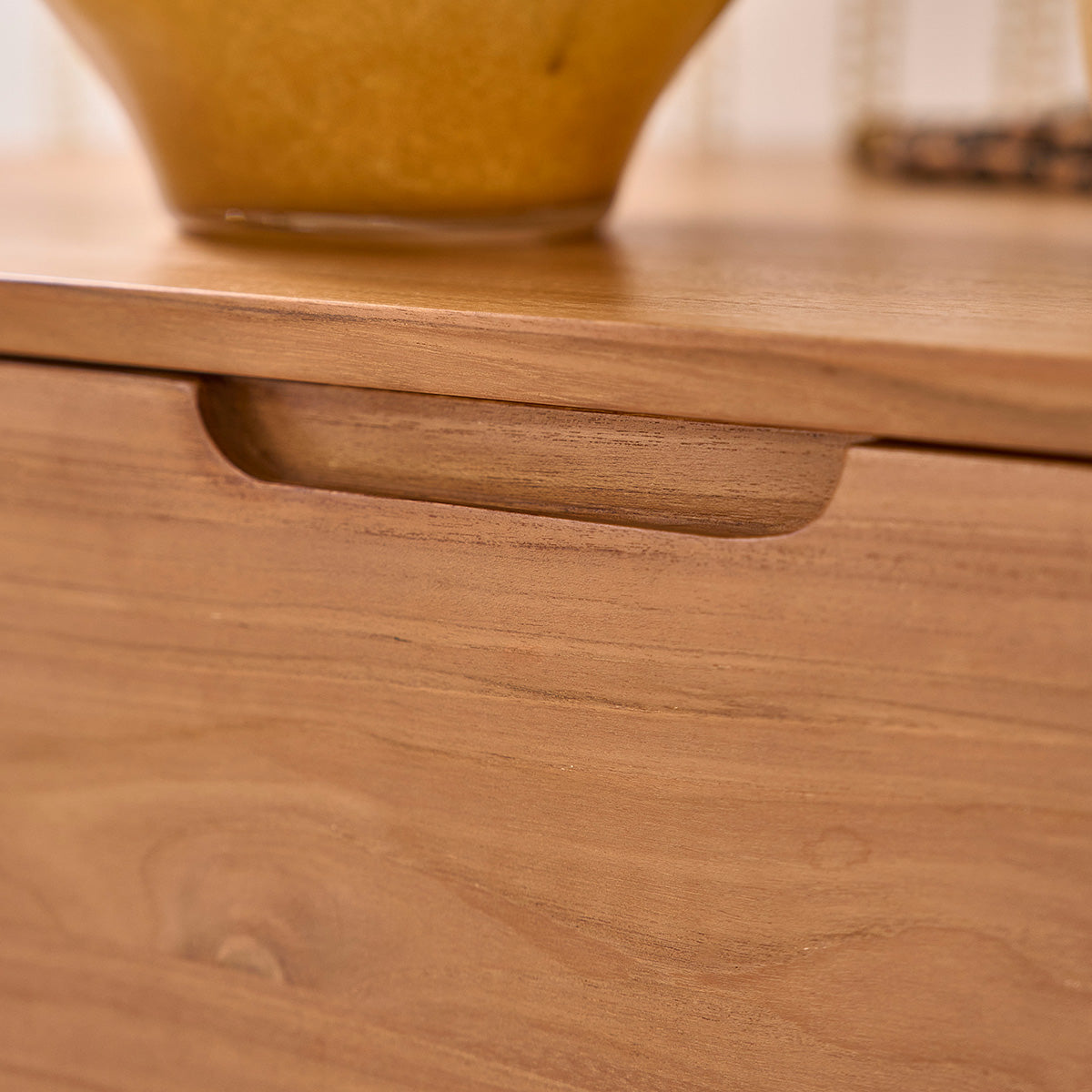 GUSTAVE - Cómoda de madera de teca 80 cm
