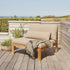 Sillón de exterior de teca maciza color topo