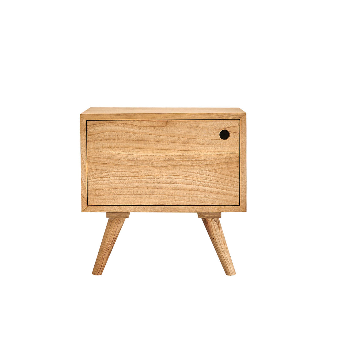 SACHA - Mesita de noche de mindi macizo 50 cm