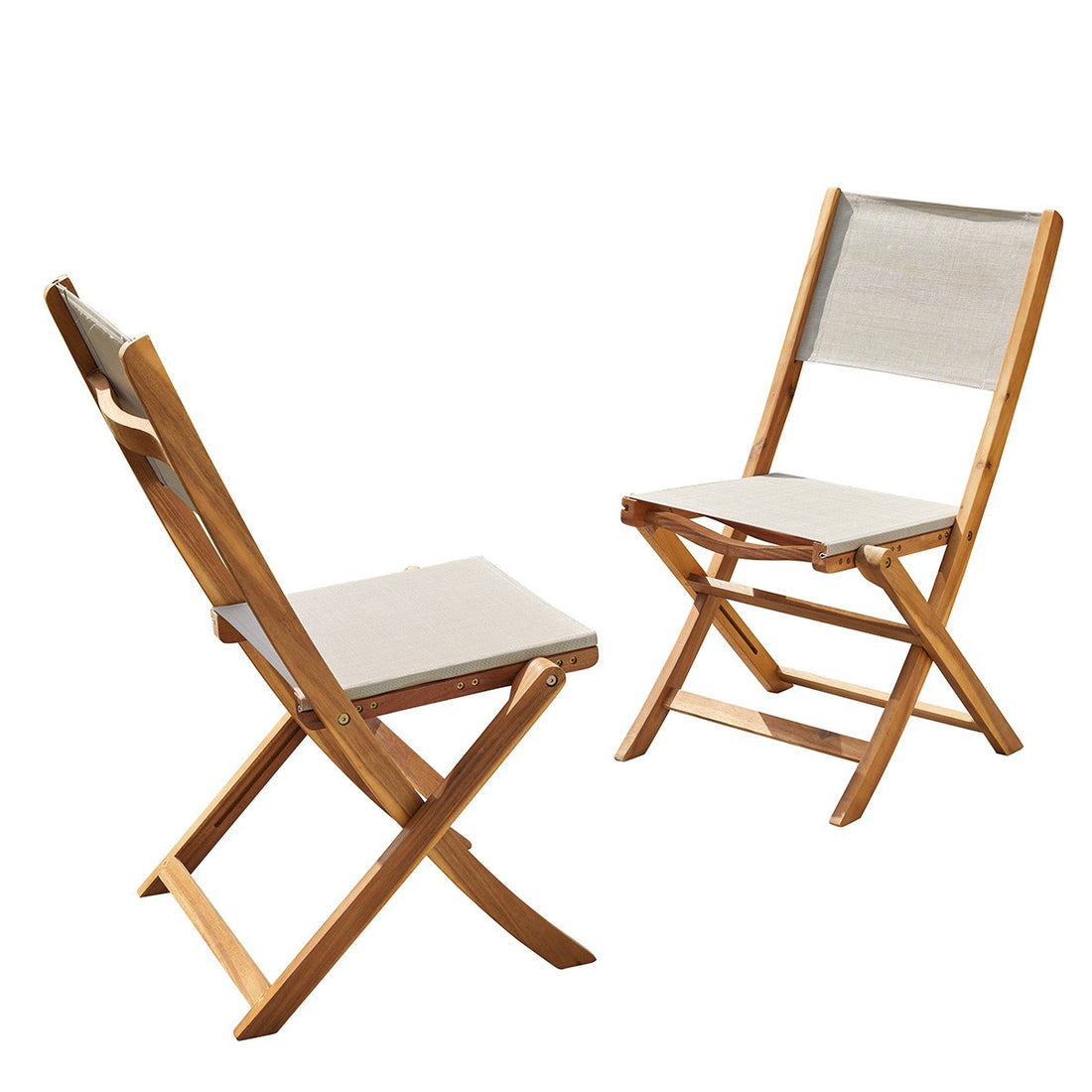 HANOÏ - Silla de jardín de acacia maciza FSC (juego de 2) HANOÏ