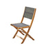 Silla de exterior de acacia maciza y textileno negro HANOÏ