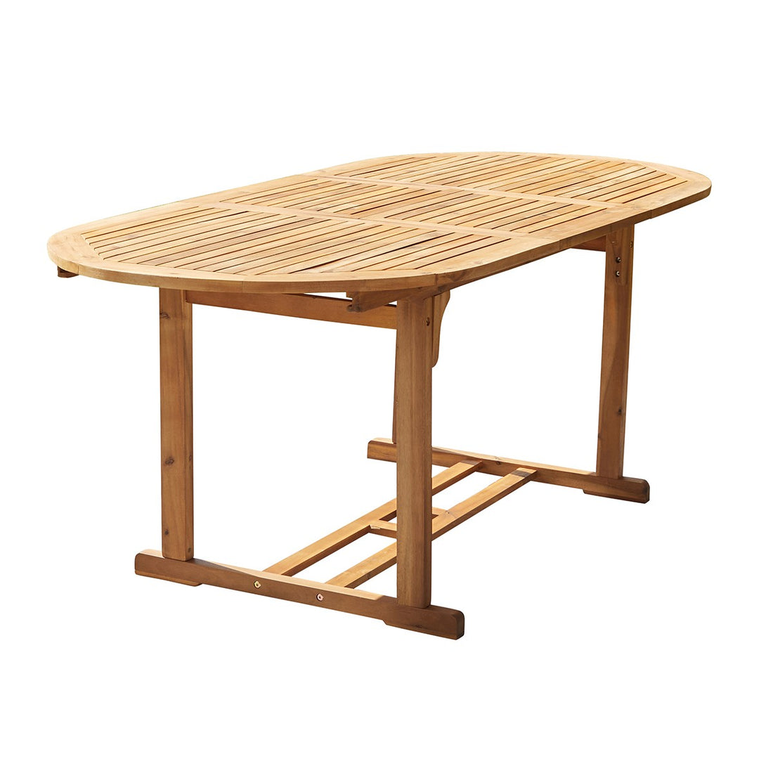HANOÏ - Mesa de exterior ovalada extensible de acacia maciza FSC para 6/8 pers. HANOÏ