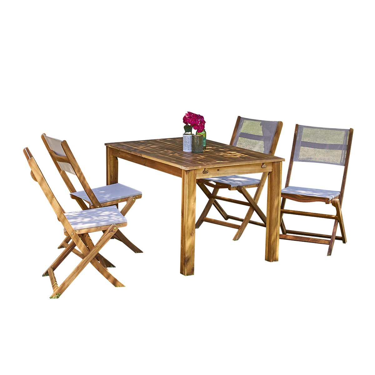 HANOÏ - Salón de exterior de acacia para 6/8 pers.