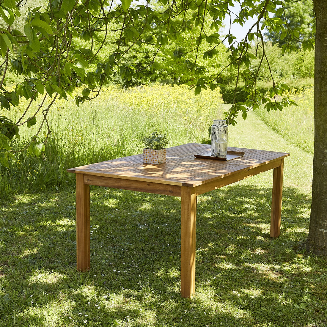 HANOÏ - Mesa de exterior extensible de acacia maciza FSC para 8/10 pers. HANOÏ