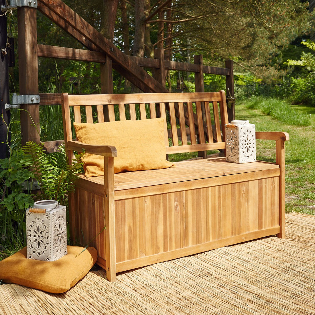 HANOÏ - Banco de exterior de acacia de 120 cm HANOÏ