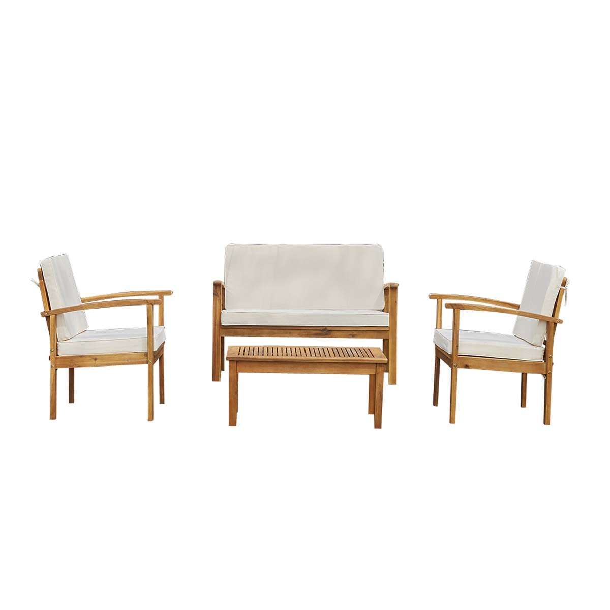 HANOÏ - Salón de exterior de acacia maciza para 4 pers.