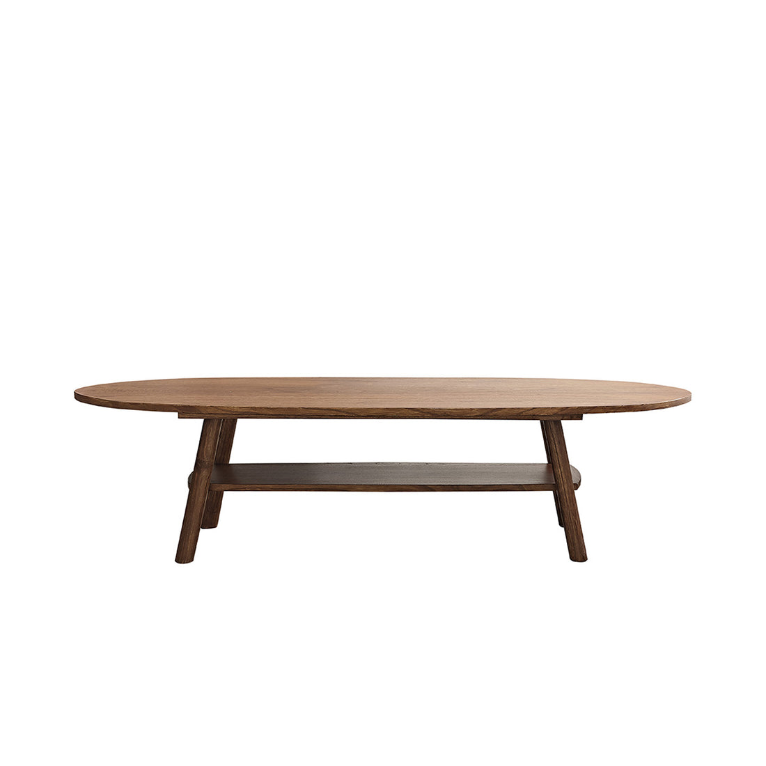 MILO - Mesa de centro de mindi macizo acabado nogal 160 cm