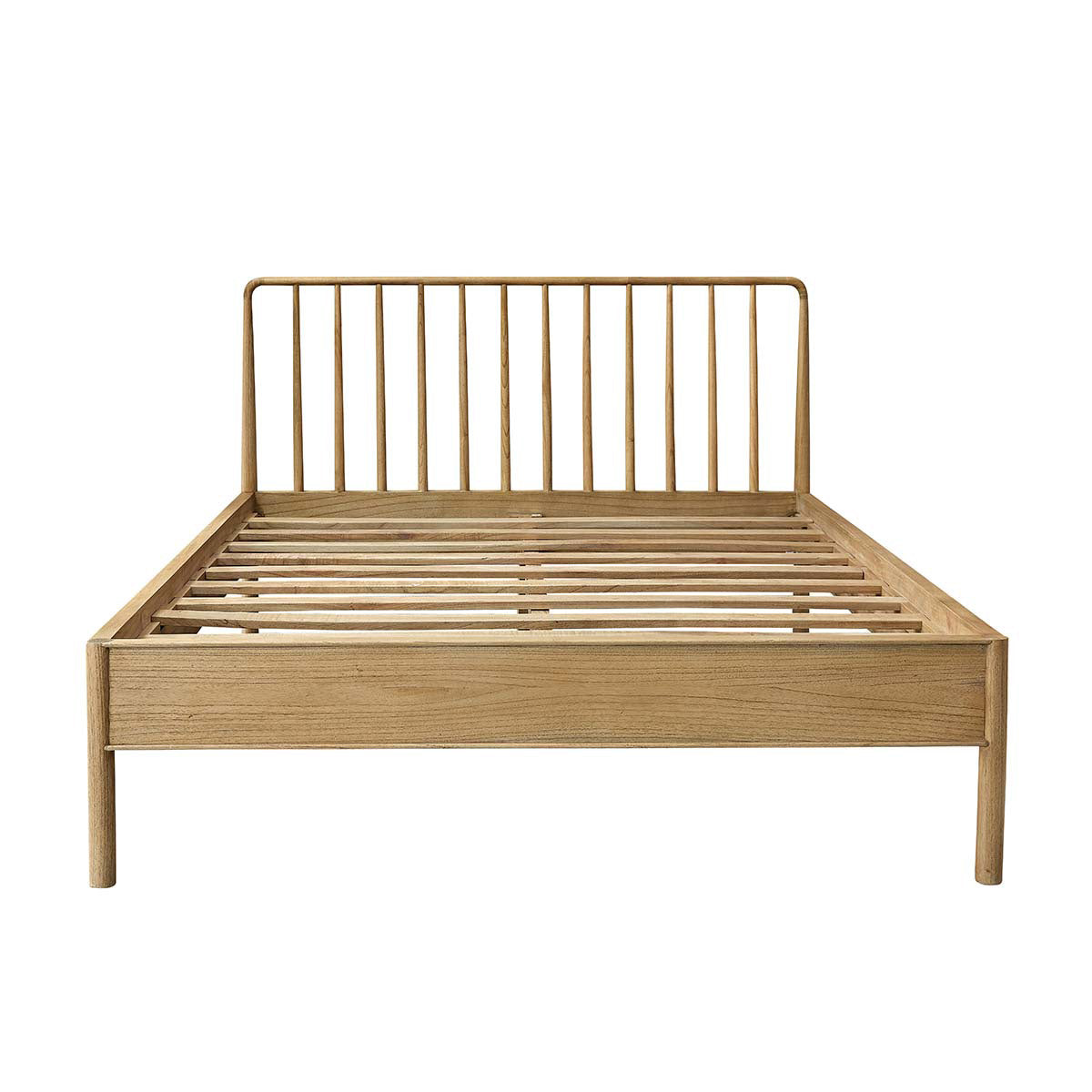ESMEE - Cama de mindi macizo de 160 cm con somier