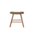 Taburete de madera de teca con asiento de terciopelo 45 cm