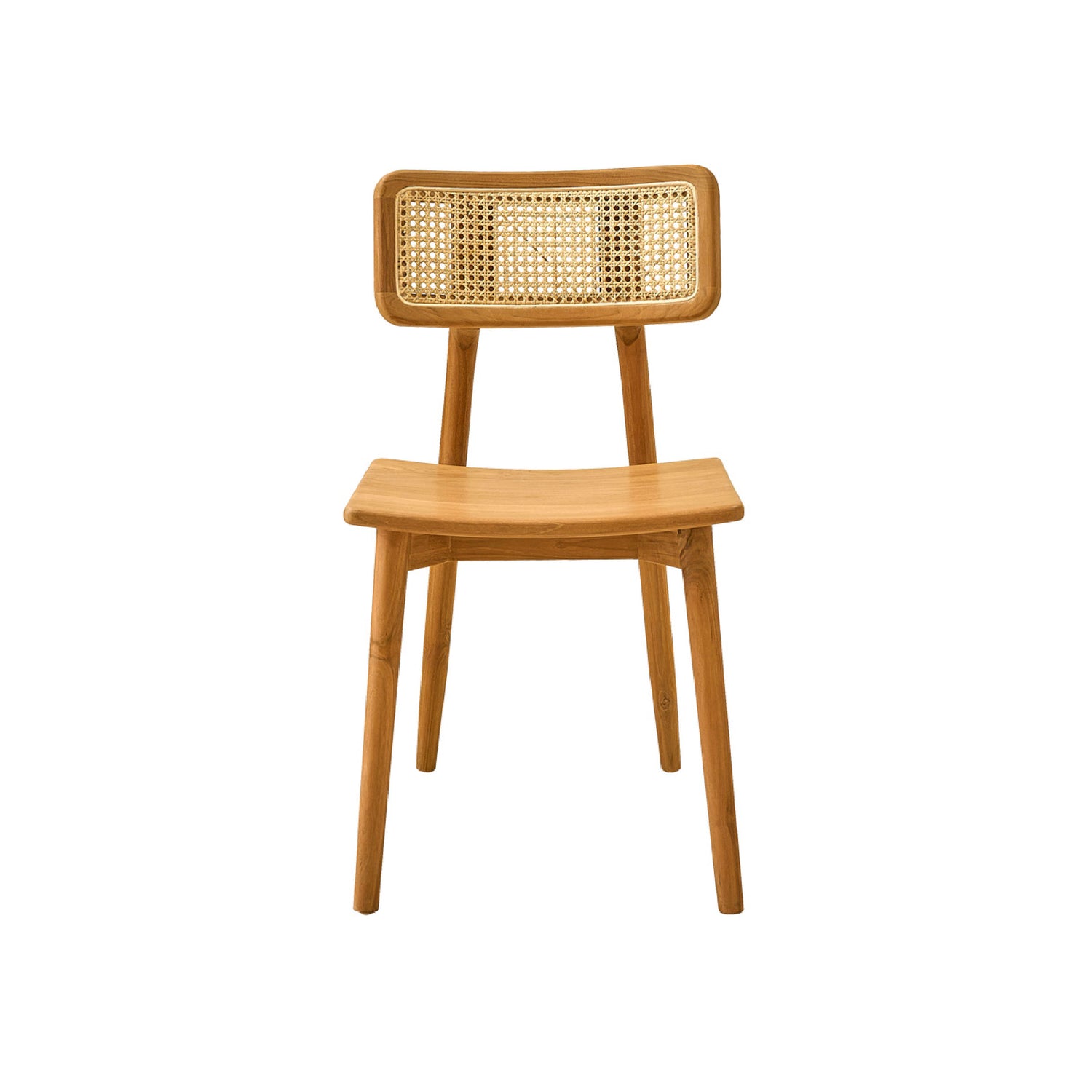 SIXTINE - Silla de teca maciza y rejilla