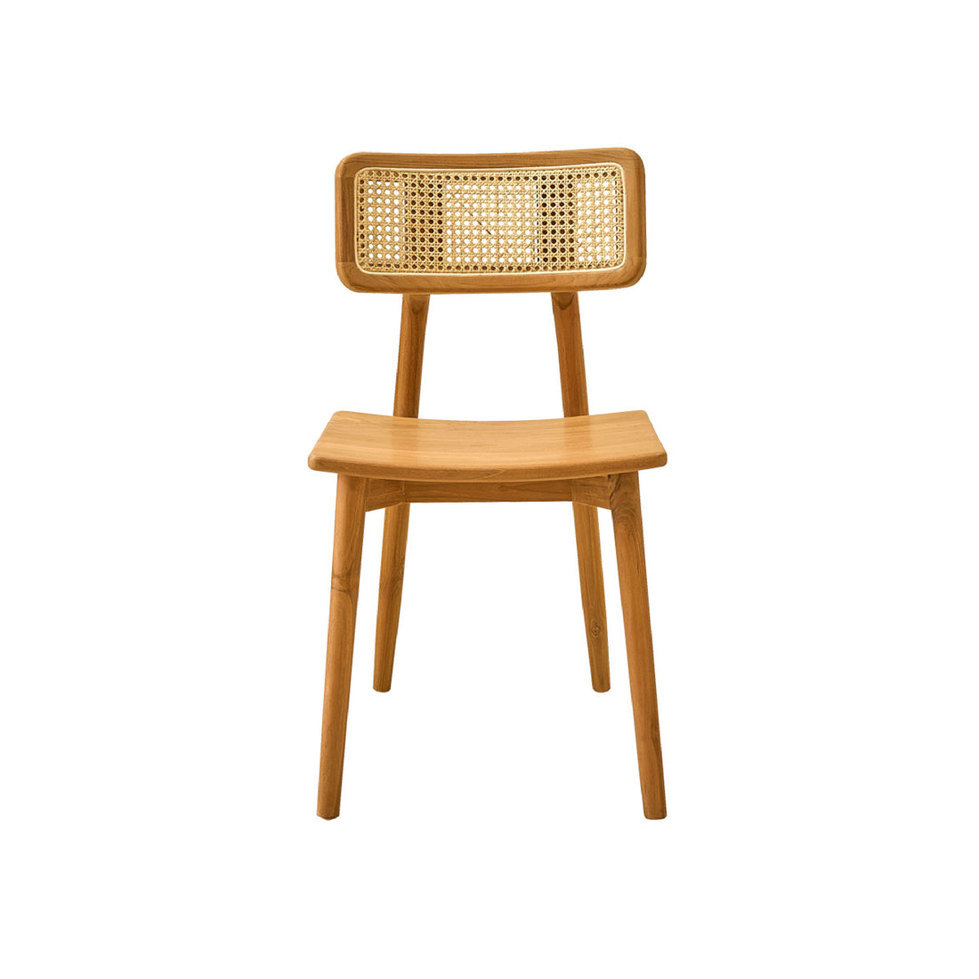 SIXTINE - Silla de teca maciza y rejilla