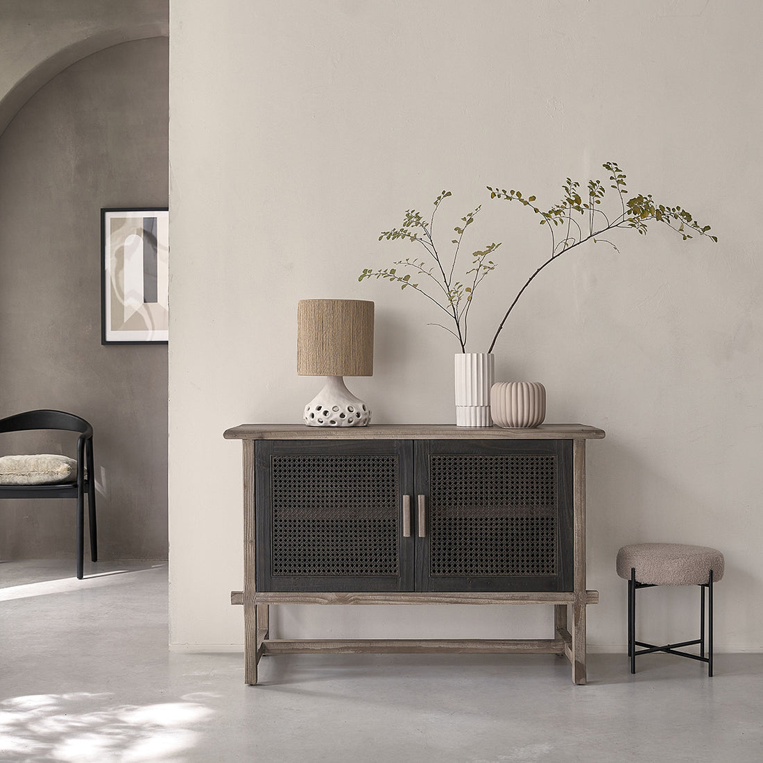 JUNKO - Aparador de madera maciza reciclada 120 cm