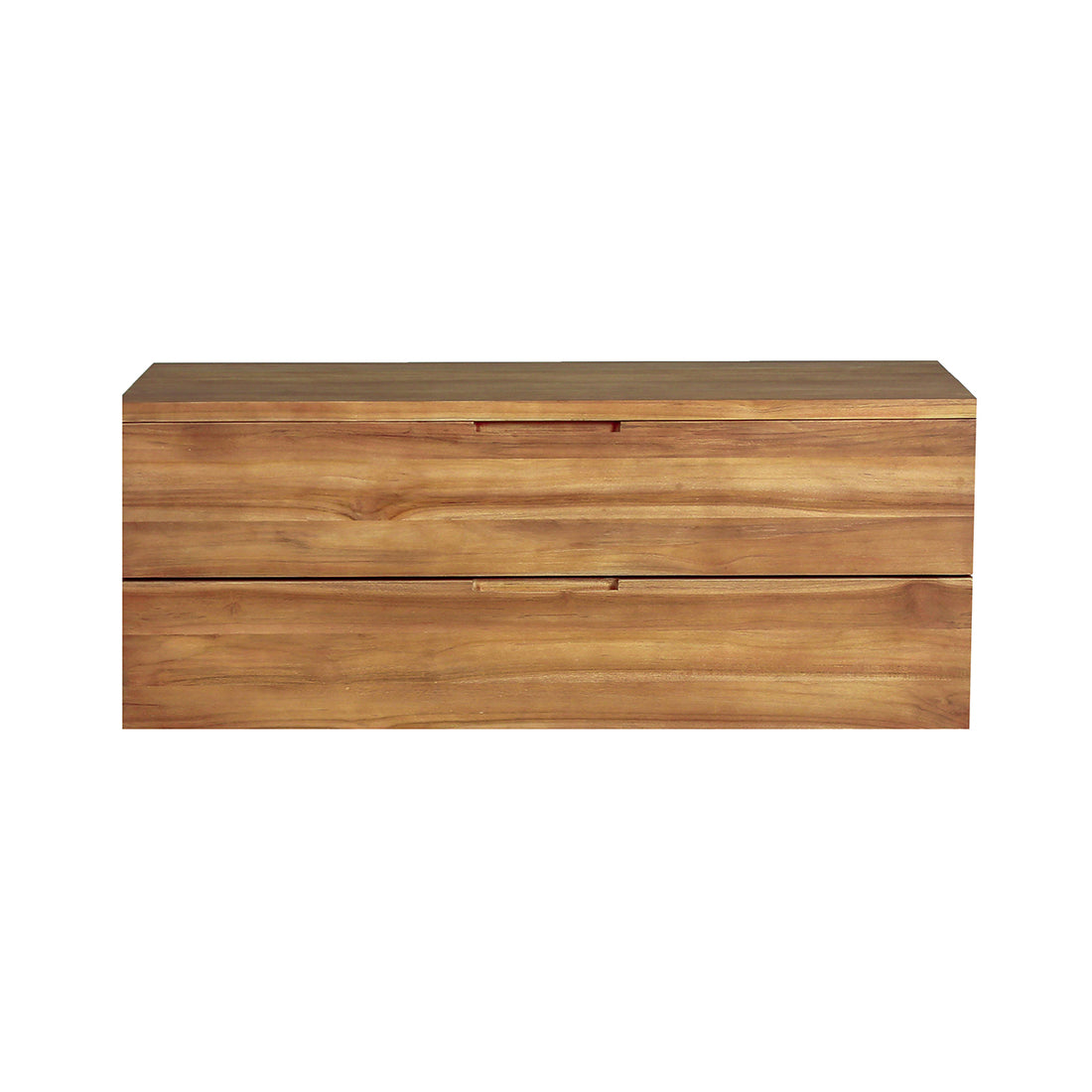 MAË - Mueble de lavabo de teca maciza suspendido 115 cm