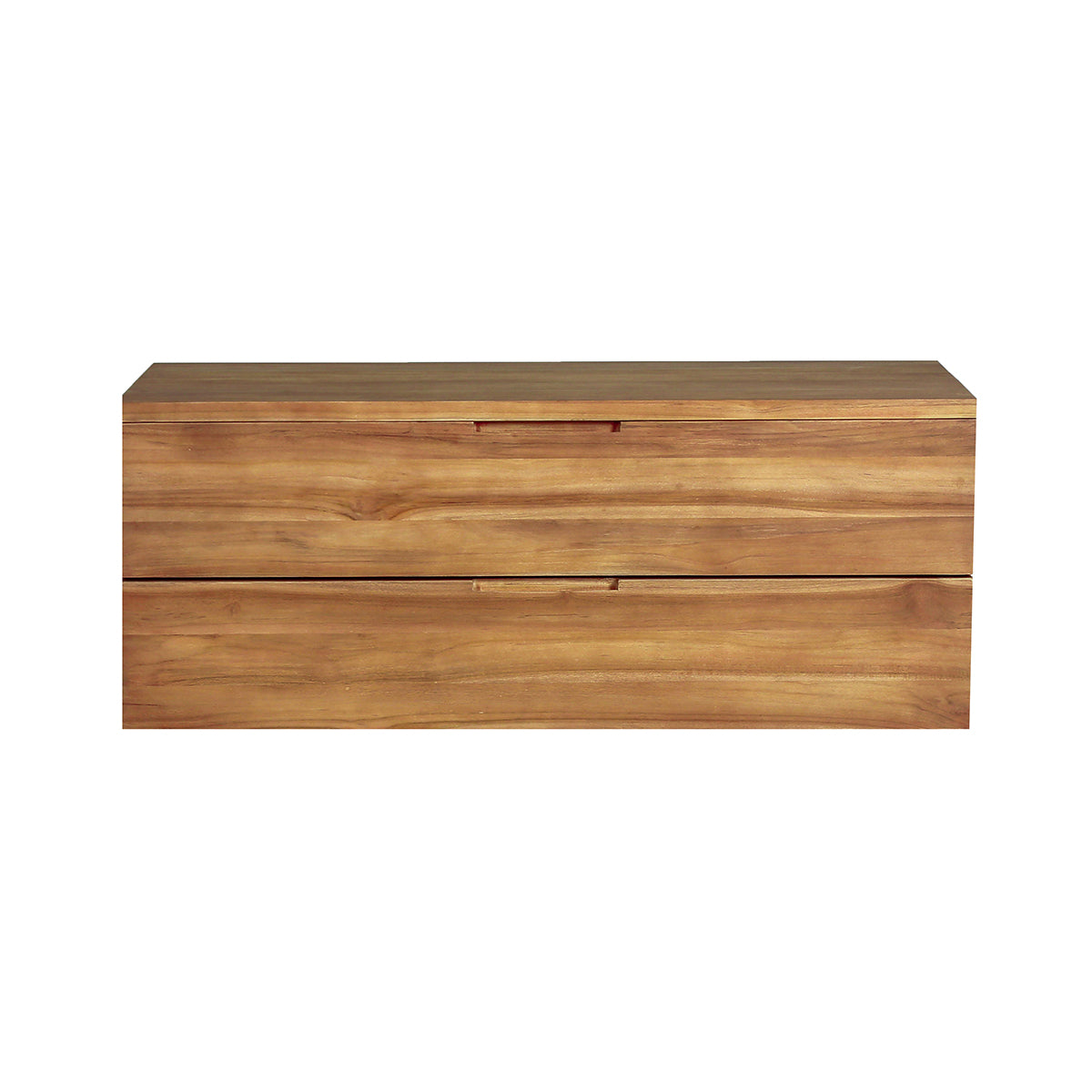 MAË - Mueble de lavabo de teca maciza suspendido 115 cm