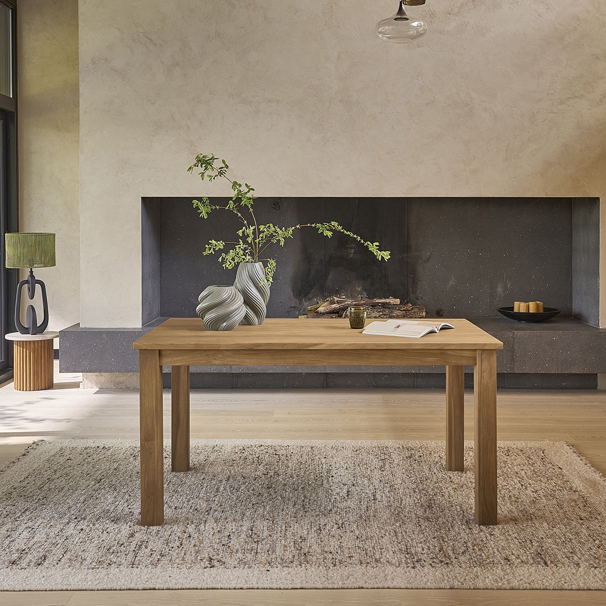 BOSTON - Mesa de teca maciza para 6 pers.