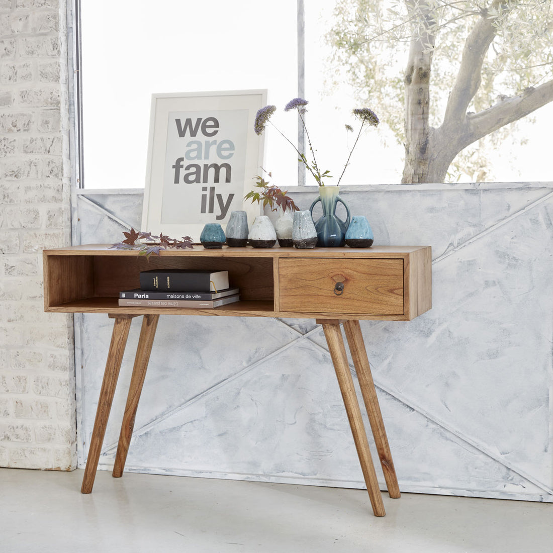 OSCAR - Consola de mindi macizo 120 cm