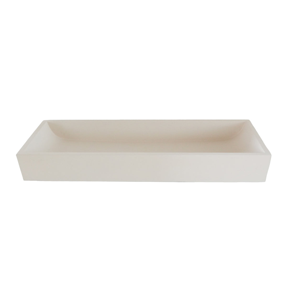 LENA - Lavabo de hormigón beige 100 x 37 cm