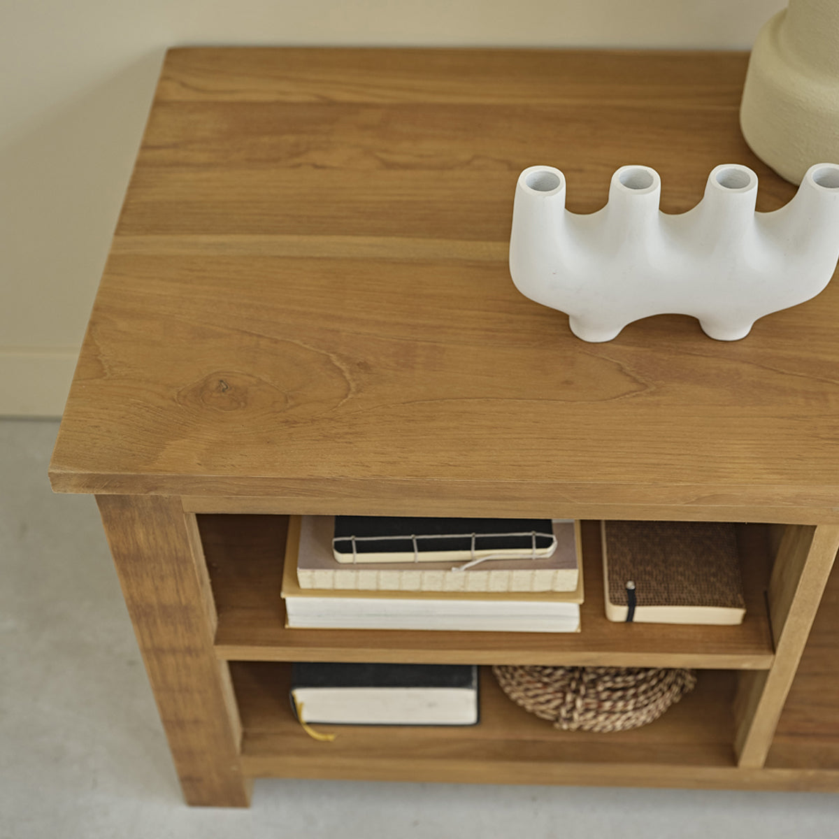 BOSTON - Mueble de TV de teca maciza de 150 cm