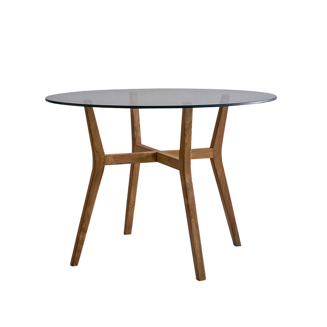 TRISTAN - Mesa redonda de teca maciza para 4 pers.