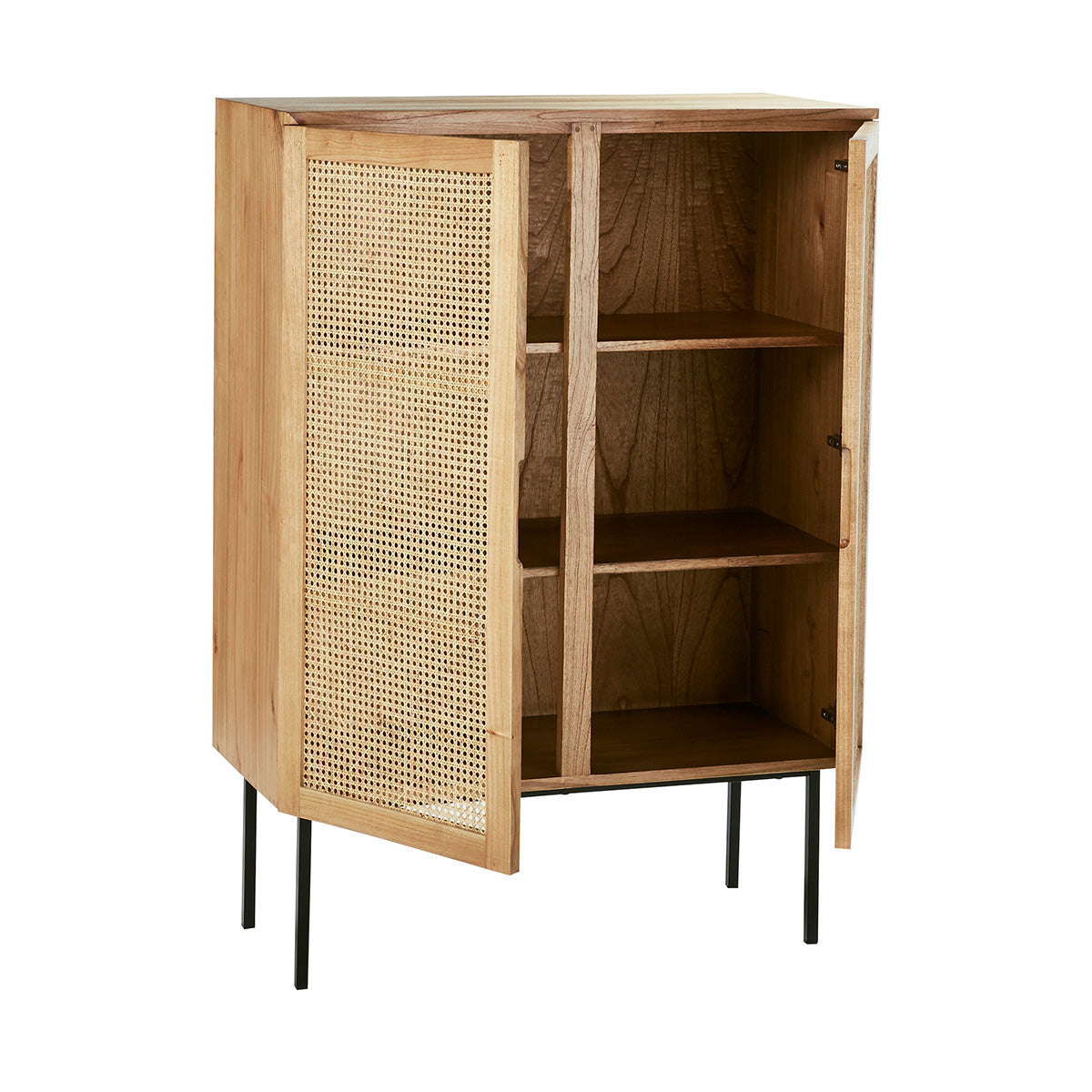 AUBIN - Armario de mindi macizo y rejilla 100 cm