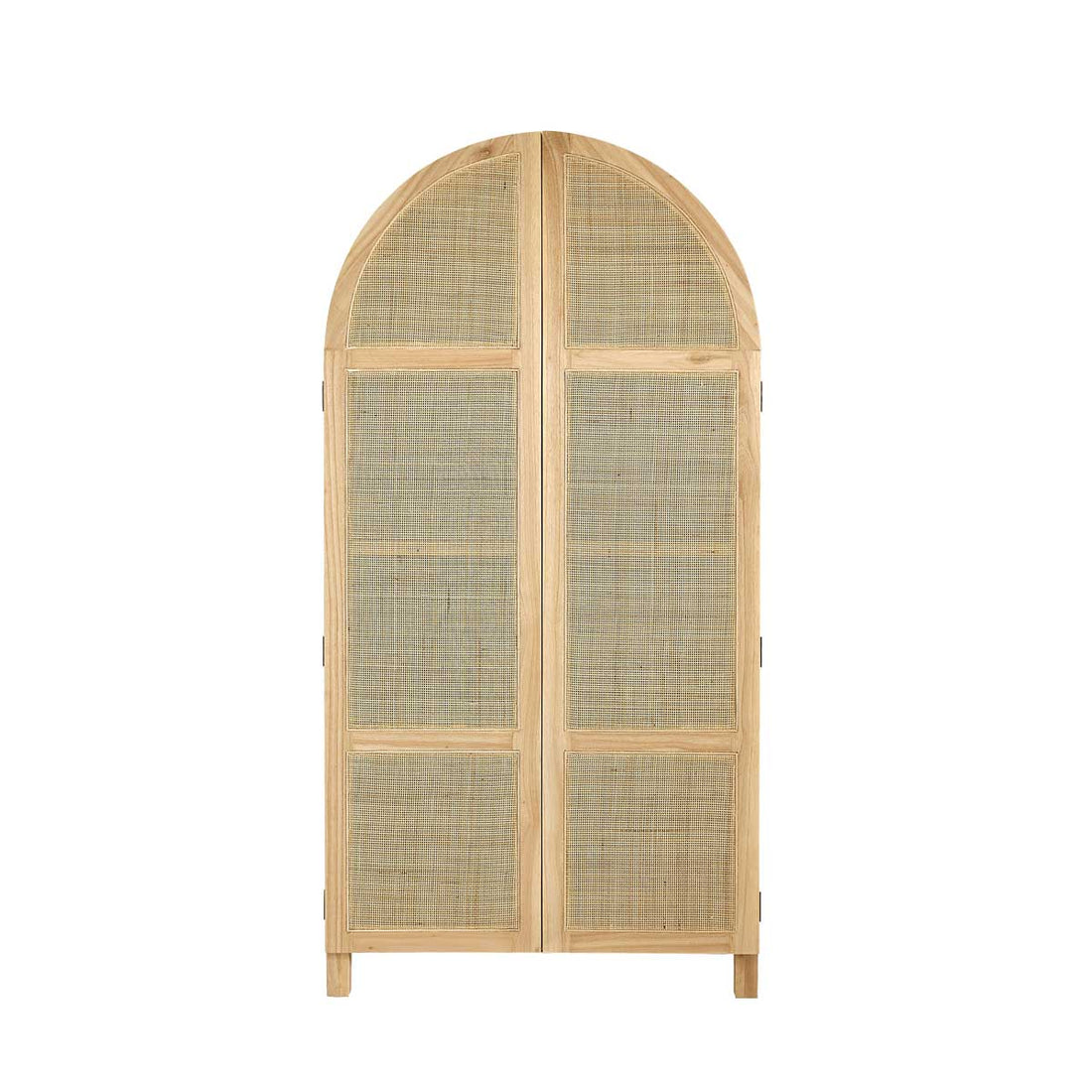 MAËL - Armario de mindi macizo y rejilla 90 cm