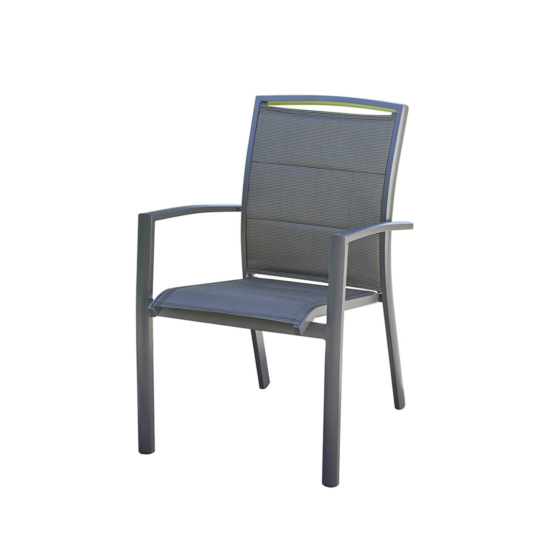 MODULO - Sillón de exterior de aluminio textileno gris MODULO