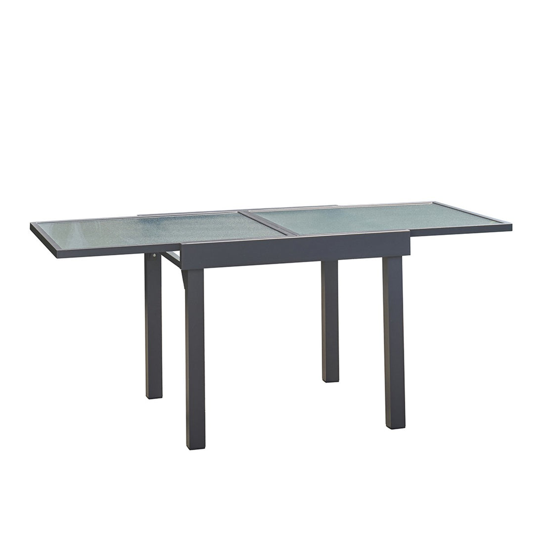 MODULO - Mesa de exterior extensible de aluminio gris para 4/8 pers. MODULO