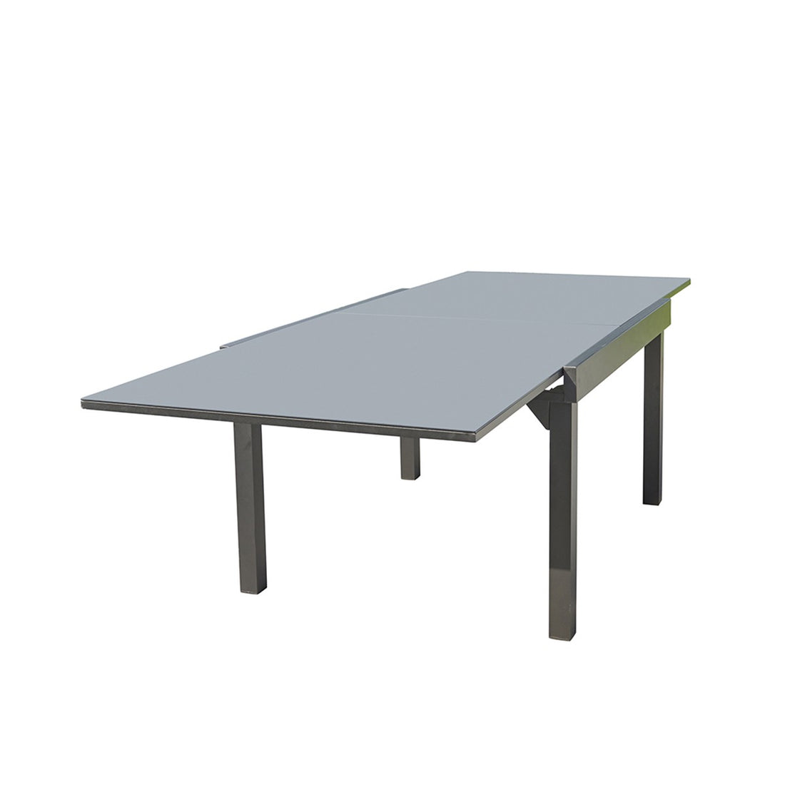 MODULO - Mesa de exterior extensible de aluminio negro para 8/10 pers. MODULO