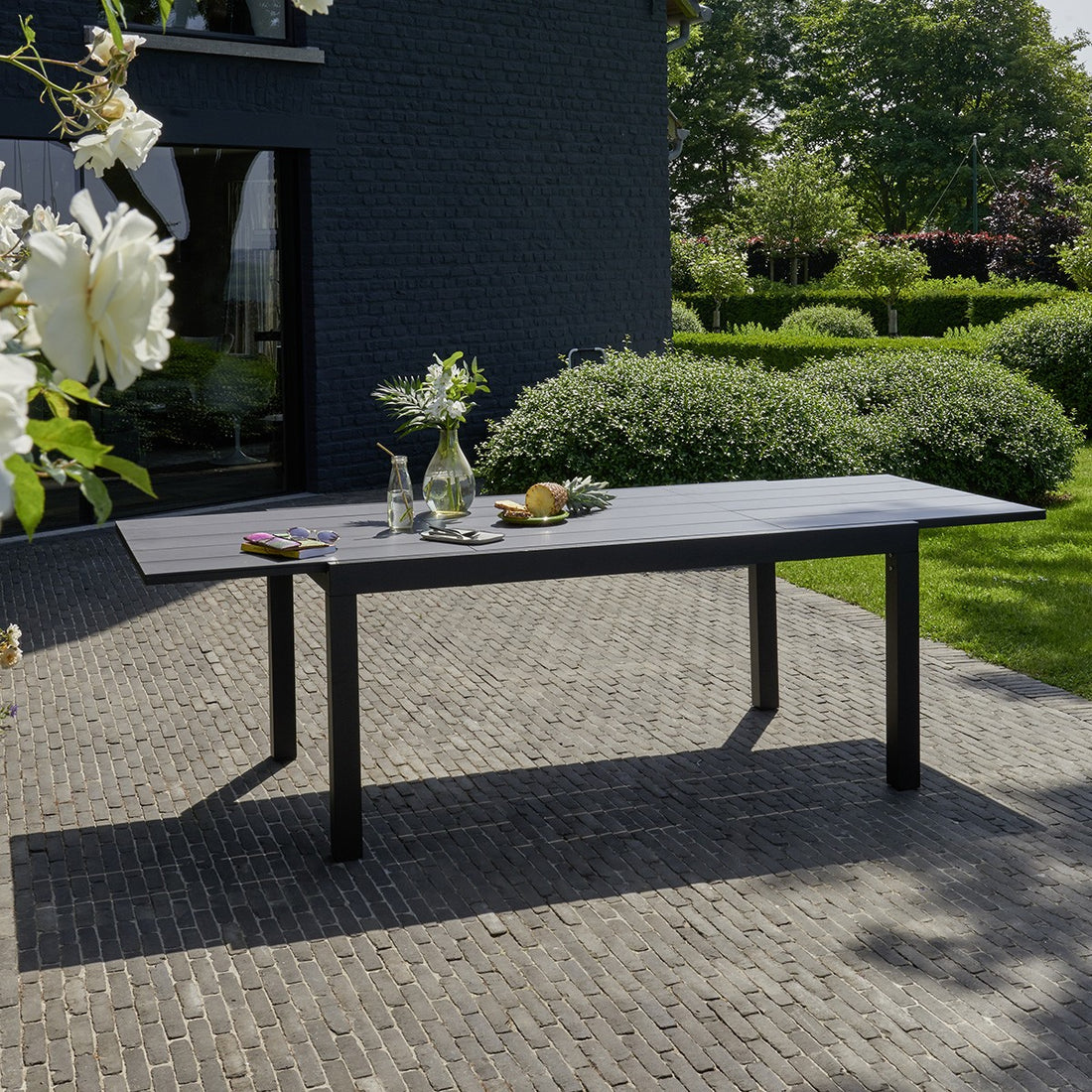 HPLSTAR - Mesa de exterior extensible de aluminio para 6/10 pers. HPLSTAR