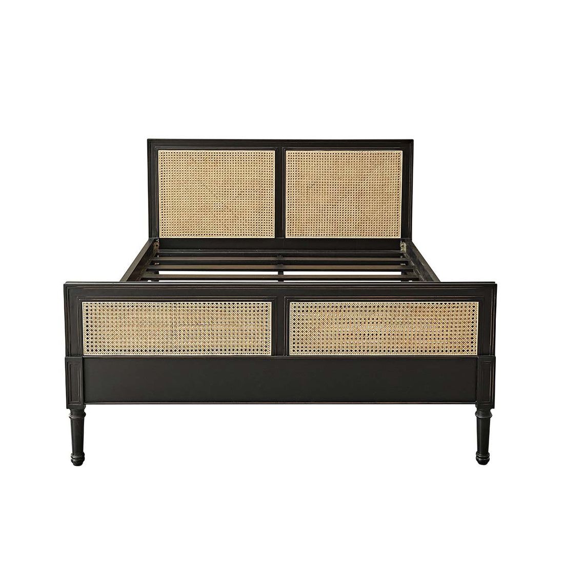 SOHO - Cama de caoba maciza y rejilla de 160 cm con somier