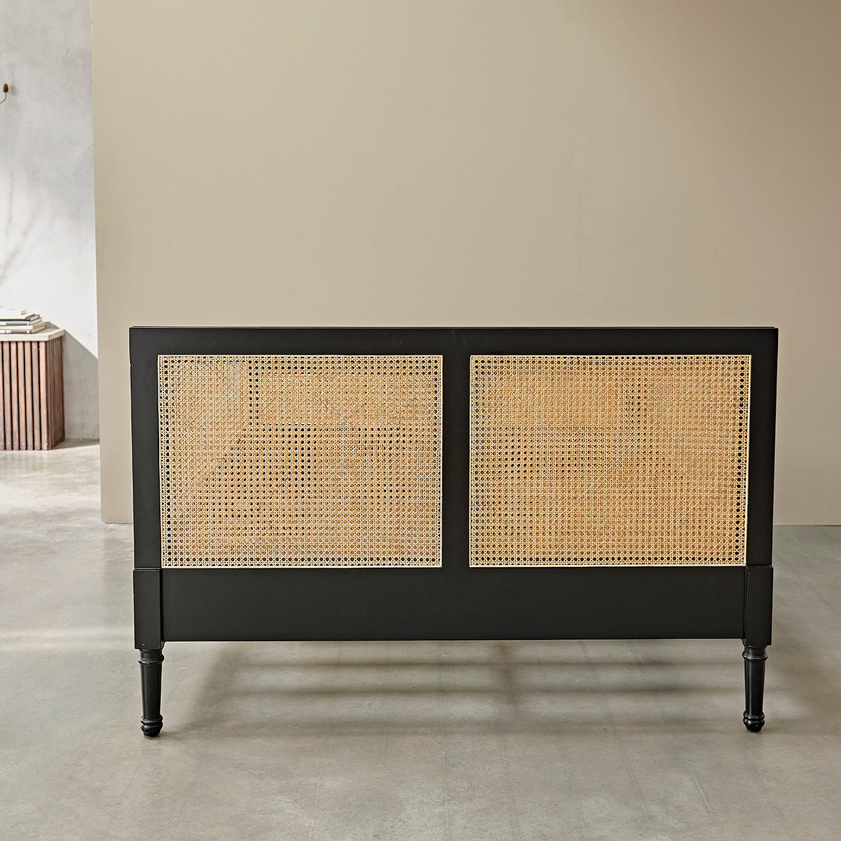 SOHO - Cama de caoba maciza y rejilla de 160 cm con somier