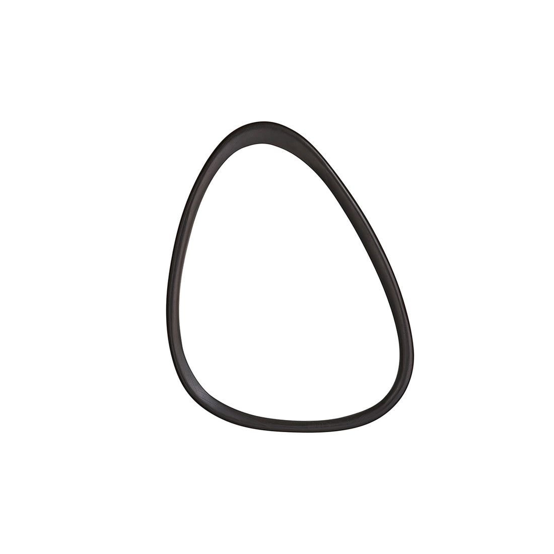 THELMA - Espejo orgánico de madera de mindi negro 75x60 cm