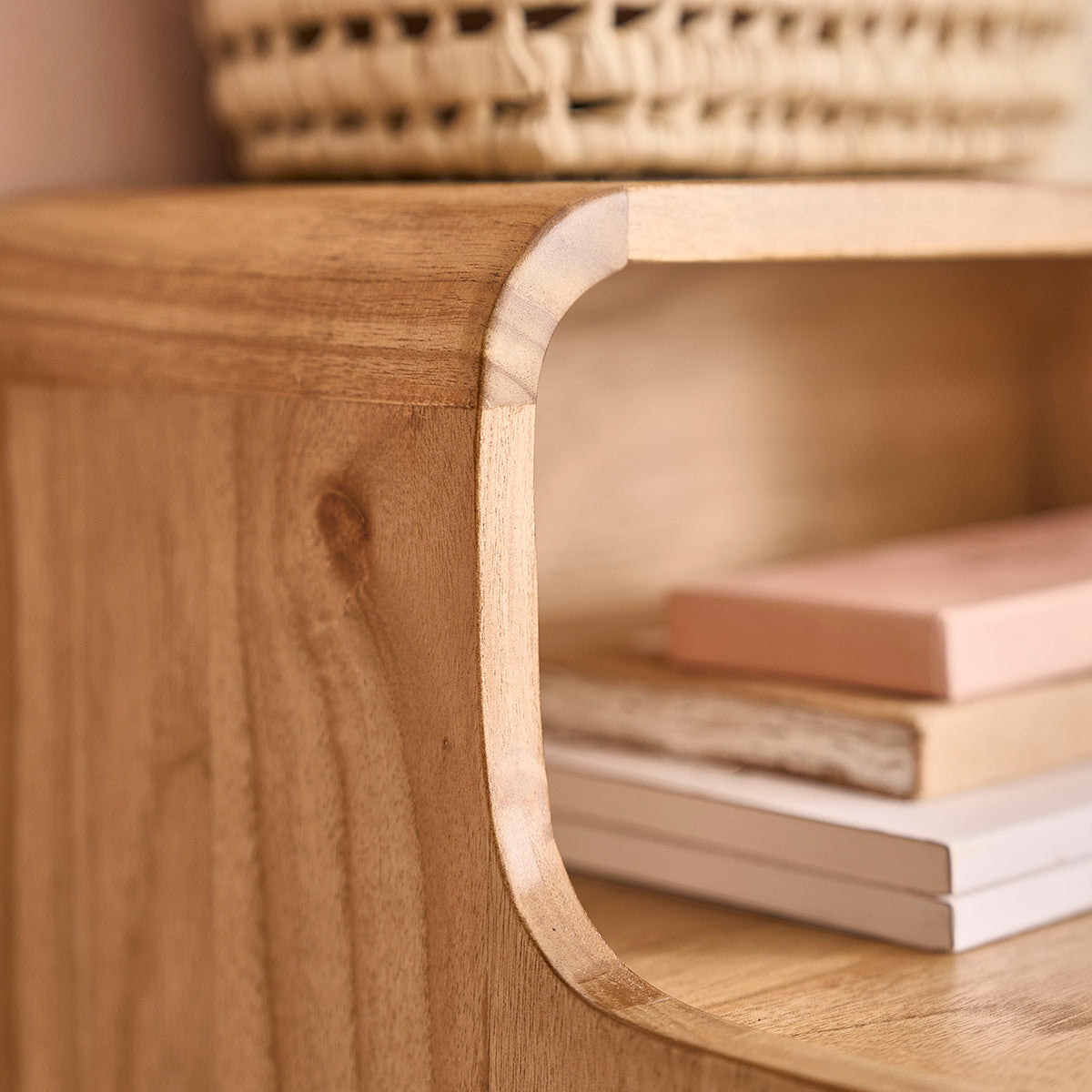 FIFTIES - Tocador de mindi macizo de 90 cm