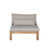 Sillón de exterior de teca maciza color topo