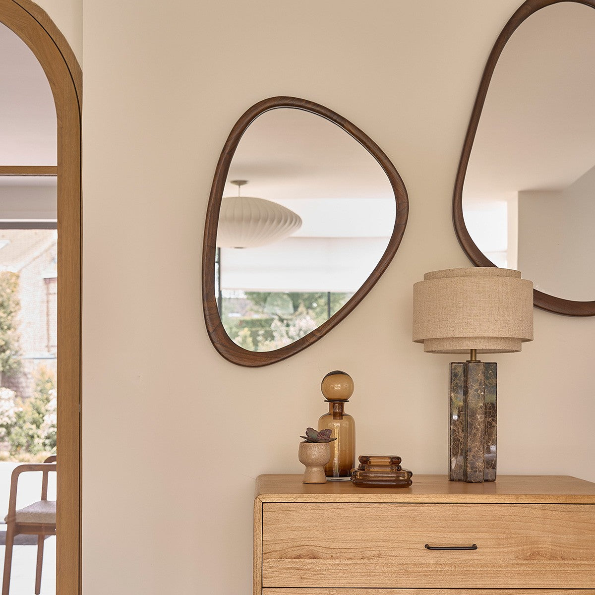 VINTAGE - Espejo de mindi macizo 75 cm