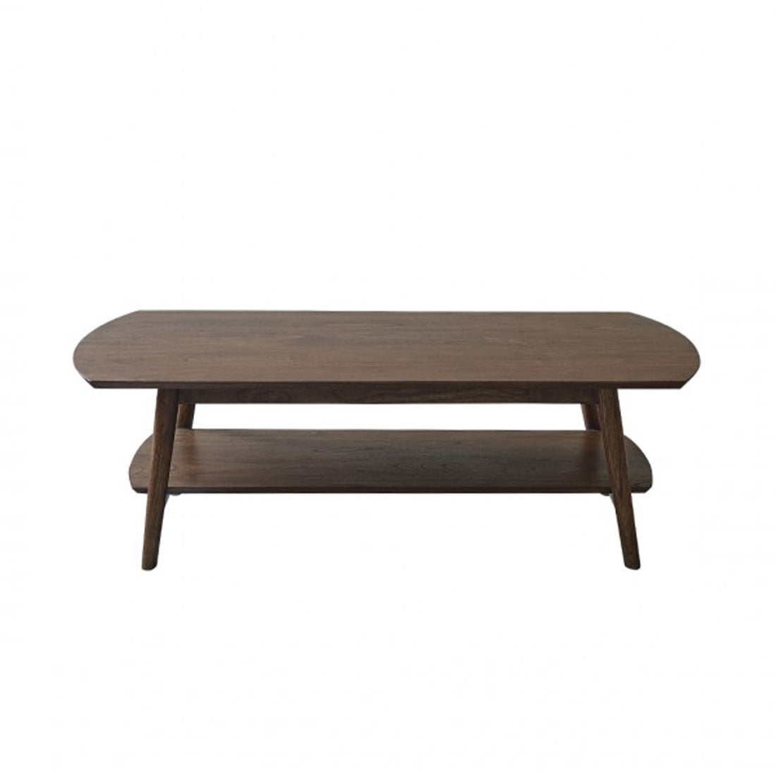 VINTAGE - Mesa de centro de mindi macizo acabado nogal 130 cm