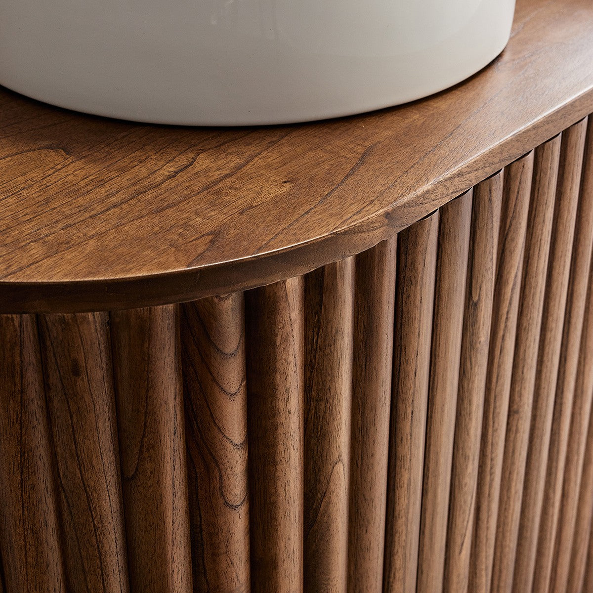 TRINIDAD - Mueble de lavabo de mindi macizo suspendido 140 cm