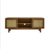 Mueble TV de mango macizo acabado nogal y rejilla de 140 cm